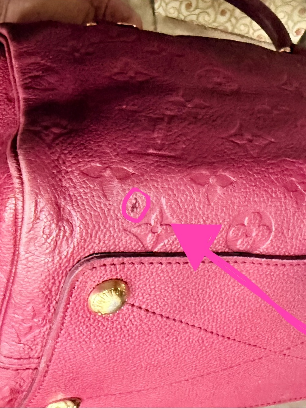 LOUIS VUITTON Auroe Mono Empreinte Leather Speedy 25 Retail $2,710 - Picture 8 of 10